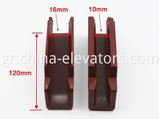 guide shoe insert Mitsubishi Elevator Cabin Guide Rail 10mm 16mm 